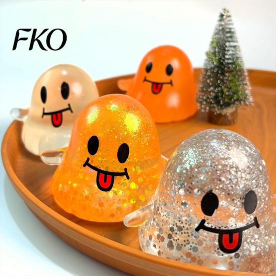 Soft Ghost Toy Halloween Stress Relief Toy, Spooky Squeeze Sensory Toys Cartoon Party Favors for Adults and Kids