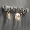 Coat Rack Wall Mounted Rotating Suction Cup Hat Rack With 5 Hooks Towel Hook Hat Organizer For Bathroom Kitchen Bedroom