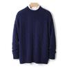Herren Pullover aus 100% reiner Wolle, Zopfmuster, Rundhalsausschnitt, Kaschmir - High-End Business Casual Pullover