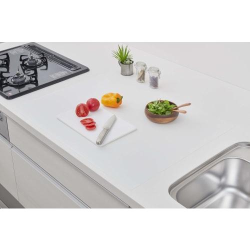 R(R) Adhesive Silicone Countertop Protector Mat, Preventive Cleaning, Solid Color, 60 x 80 x 0.04 cm, Thin, Heat Resistant up to 210C, Cuttable, Stai