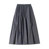 Coffee Brown High Waist Floral Skirt Autumn A Line Flared Pleated Midi Skirt Elegant Fashion Women