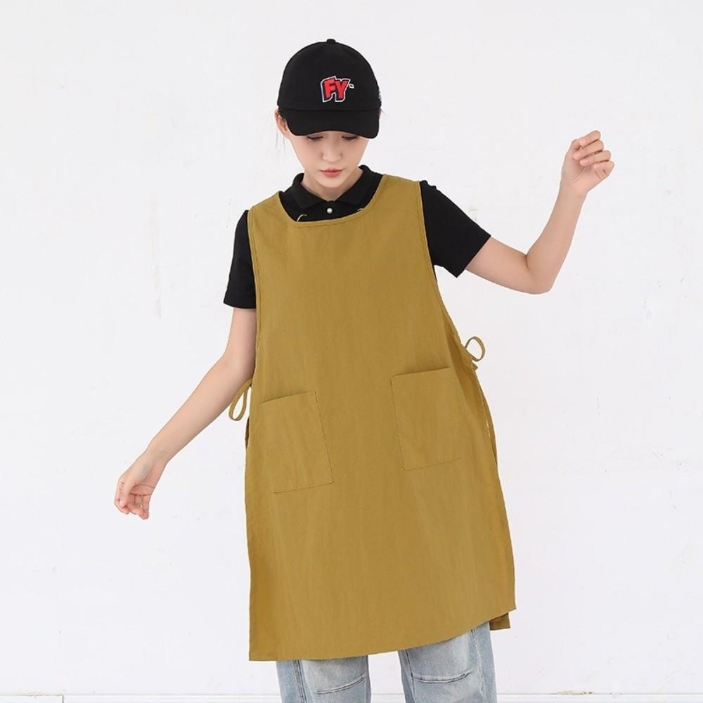 Schmutzabweisende Küchenschürzen Einfarbige Kaffeehaus-Uniform Mode-Nagelstudio-Schürze für Schönheit Unisex