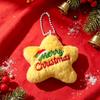 Snowman Christmas Tree Pendant Tree Plush Santa Keychain Christmas Keychain  Christmas Party