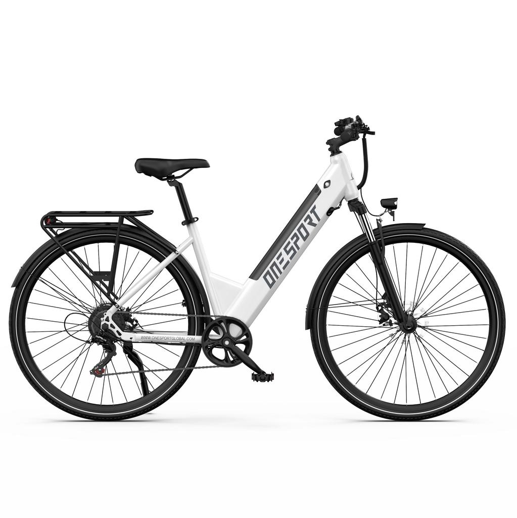 ONESPORT OT12 Multi Terrain Electric Bicycle 250W Motor 36V13Ah Battery E-Bike With TowSeat 27.5 Inch Road Tires Outdoor Adult Electric Bike