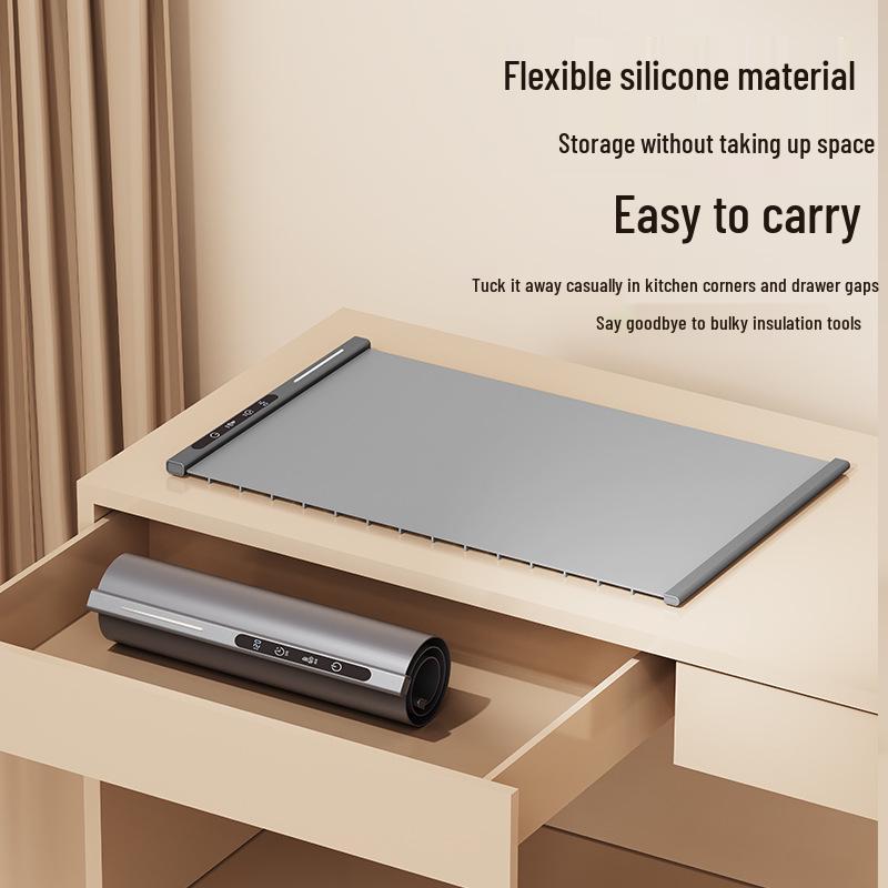Portable Silicone Warming Plate - Multi-functional and Constant Temperature Mat for Home Use, Keeps Food Warm, Easy Storage