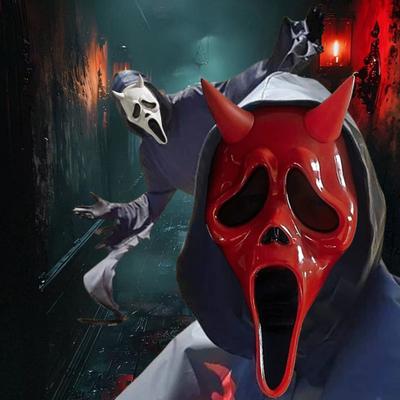 Devil Face Masque for Adult Horror Scream Ghost Full Face Masque for Halloween Masquerade Party Costume Cosplay Prop