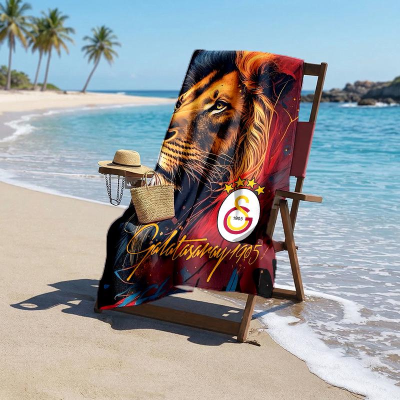 Galatasaray Mode Strandhandduk: Perfekt för sommaräventyr Mjuk, absorberande och snabbtorkande lämplig för simning och bad