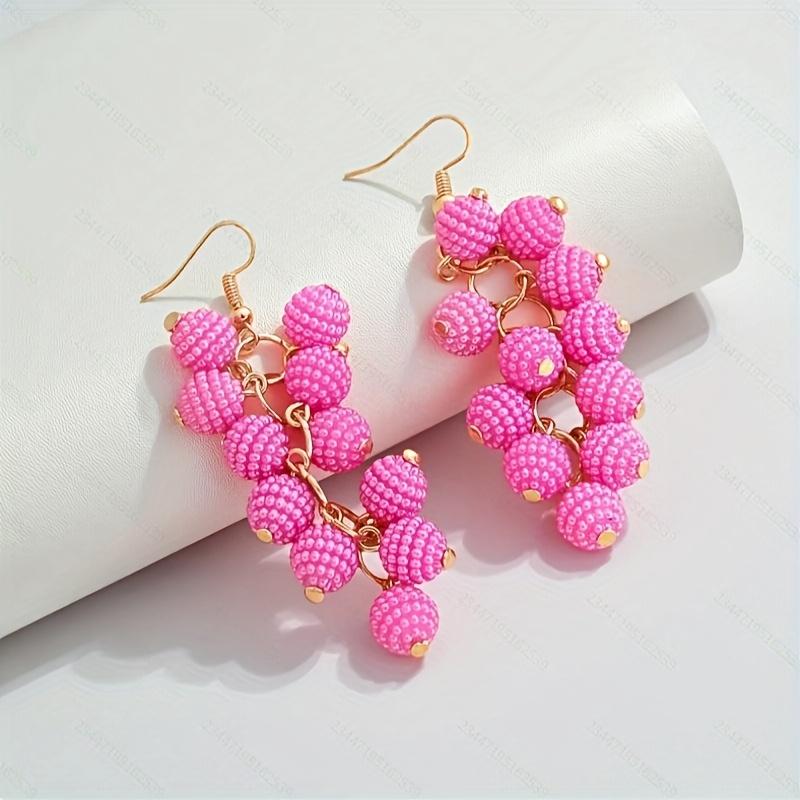 

Новые летние стильные лесные дизайнерские серьги-нитки с фруктами для женщин розовый