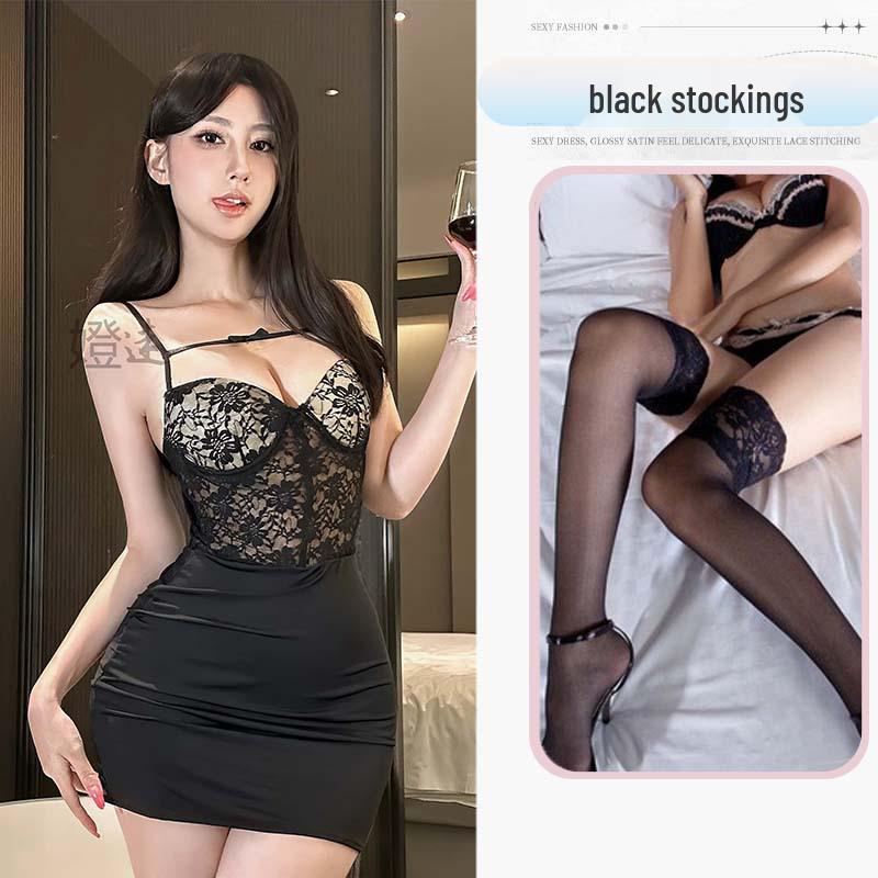Sexy Secretary Lace Uniform Set with Tight Skirt for Pure Temptation