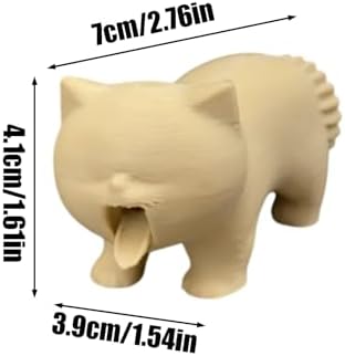 Penlimly Cat Toothpaste Squeezer | Vomiting Cat Topper - Cute Bathroom Dorm Nightstand Decor for Pet Lovers Home