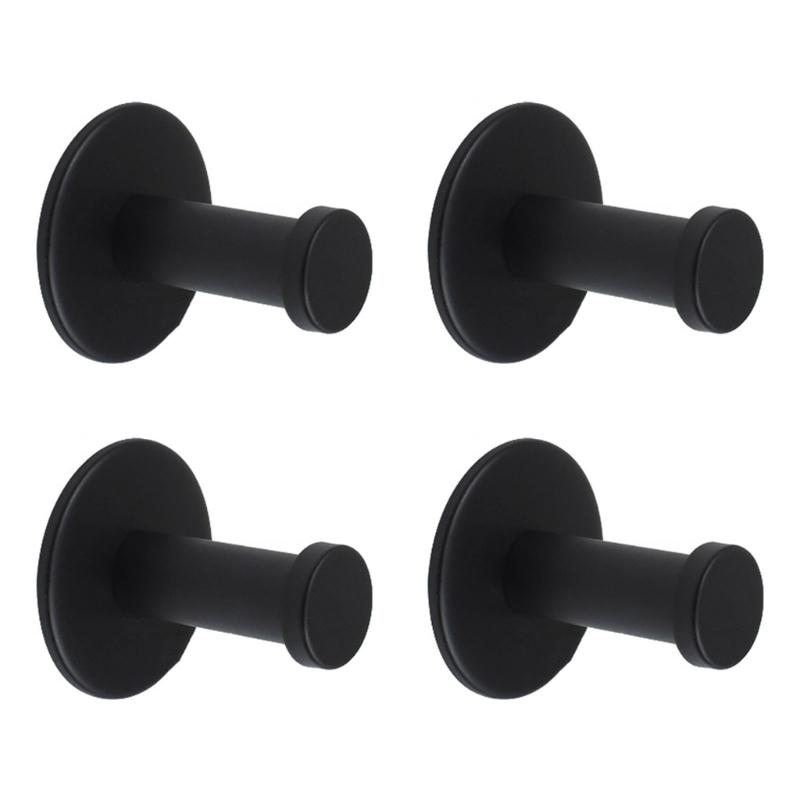 4Pcs Wall Mounted Coat Hook Stainless Steels Coat Hanger Heavy Duty Robes Hook Single Hook for Bag, Towel, Key, Hat