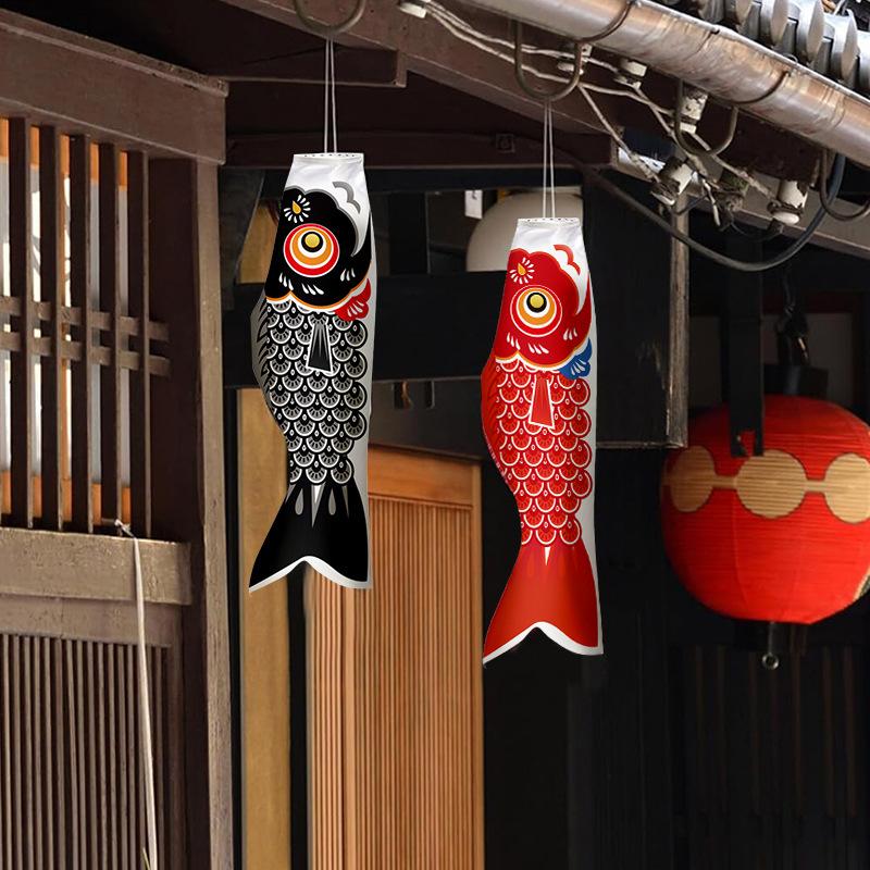 40/70/94cm Japanese Carp Flag Windsock Hanging Fish Flag Kite Colorful Wind Socks Home Garden Decoration