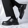 Men's Casual Leather Shoes Gentleman's High-quality Luxury Style Office Work Adult Business Suit Leather Shoes Dress Black