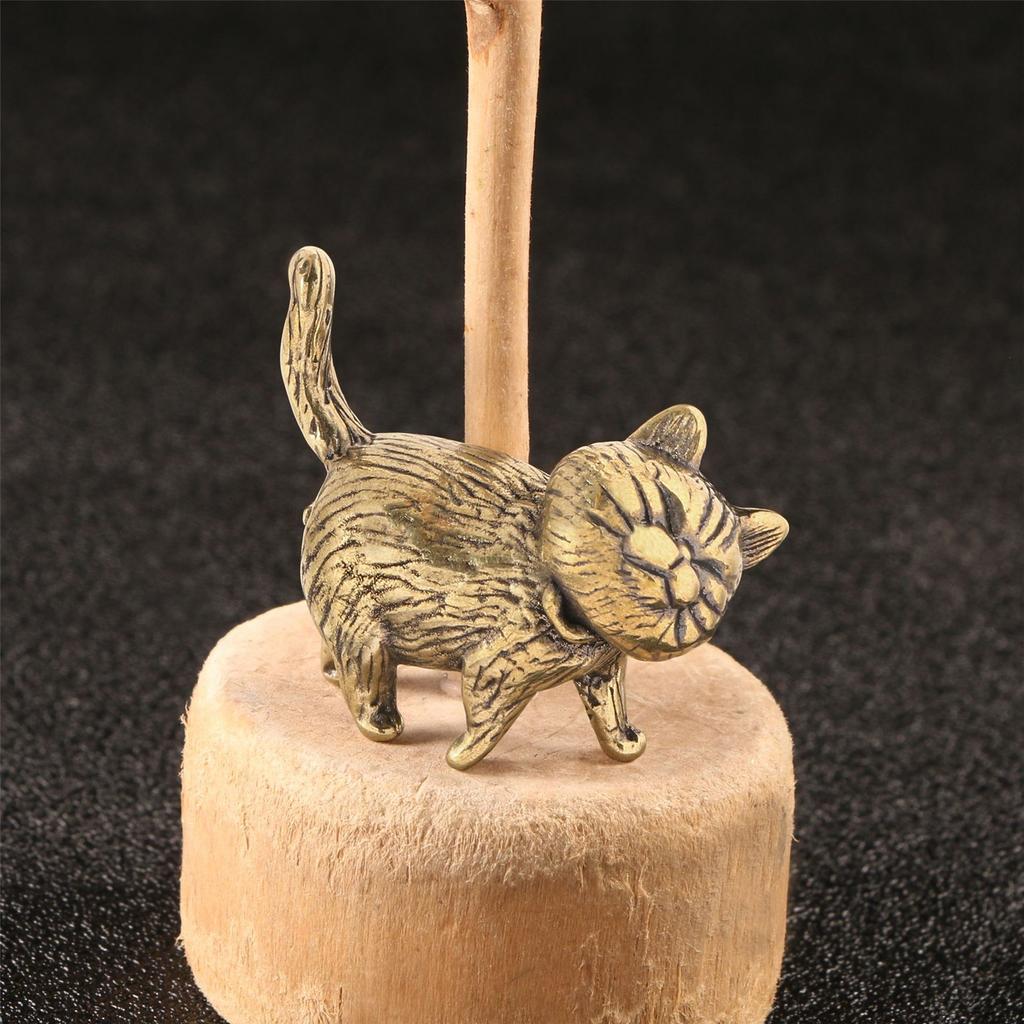 Metal Cats Decors Figurines Animal Statue Cats Decorative Objects for Living Room,Bookshelf,Side Table Decorations