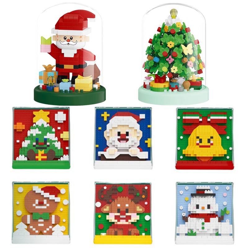 Micro-particle Assembled Construction Bricks Christmas Dream-making Playthings Learning Christmas Tree Gift Idea Ornaments Ideal for the Elderly