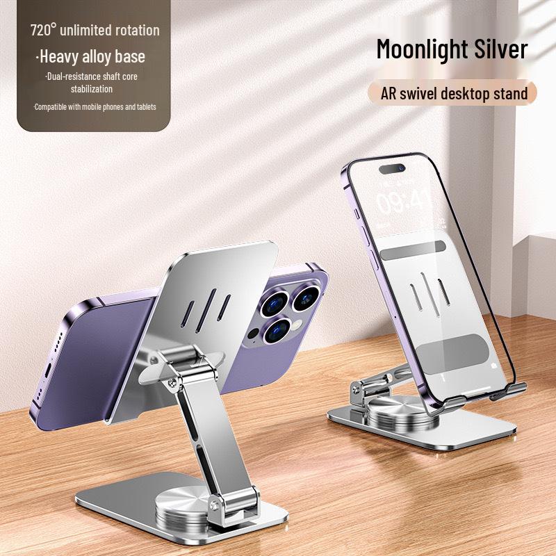 Foldable Rotating Metal Phone & Tablet Stand with Custom Logo