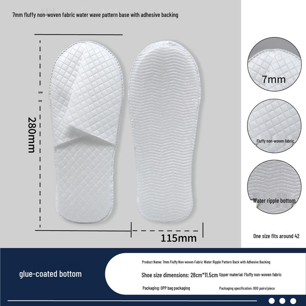 Non-Woven Thickened Disposable Slippers for Hotels, Homestays, Travel, and Hospitality