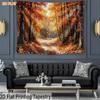2D Plane, 1 Piece of Autumn Forest Path Theme Decoration, Suitable for Decoration In Living Room, Bedroom, Office and Pa