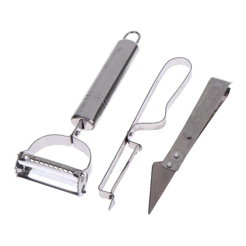 1/3Pcs Stainless Steel Vegetable Peeler Set Multifunctional Fruit Slicer Cutter Tools Potato Carrot Grater Julienne Peeler