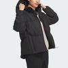 Adidas Goose Down Midweight Puffer Jacket 800 Fill Solid Color Logo Long Sleeve Hooded Down Jacket Women Jacket Black IS0334