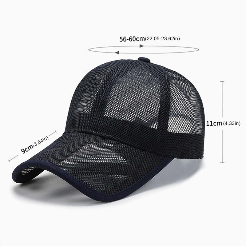 Men and Women Summer Full Mesh Baseball Cap Quick Dry Cooling Sun Protection Hiking Golf Running izable Fit Snapback Hat gorras