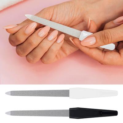 8-teilige doppelseitige Nagelfeile aus Metall mit ergonomischem, rutschfestem Griff, für professionelle Männer und Frauen