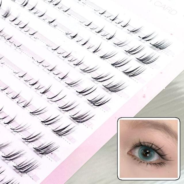 LuxeFlutter - Натуральные пучки ресниц для эффекта  лисьего глаза , низкие накладные ресницы