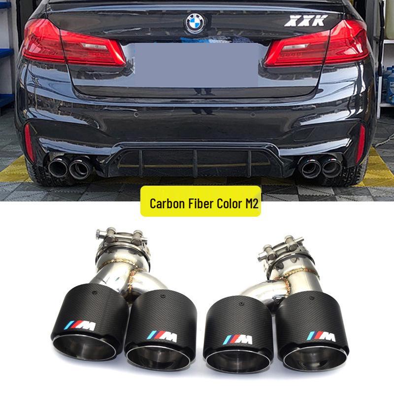 Quad Titanium Black MP Exhaust for BMW 5 Series 525li/530 G30/G38 - Square Nozzles