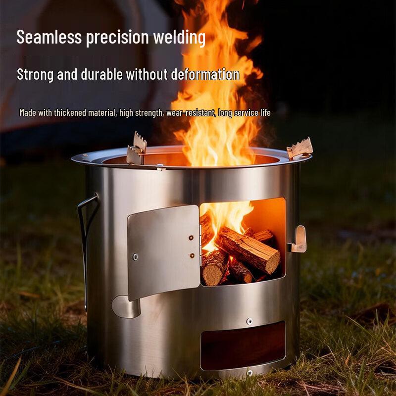 Suncojia Portable Outdoor Wood Stove & BBQ Grill