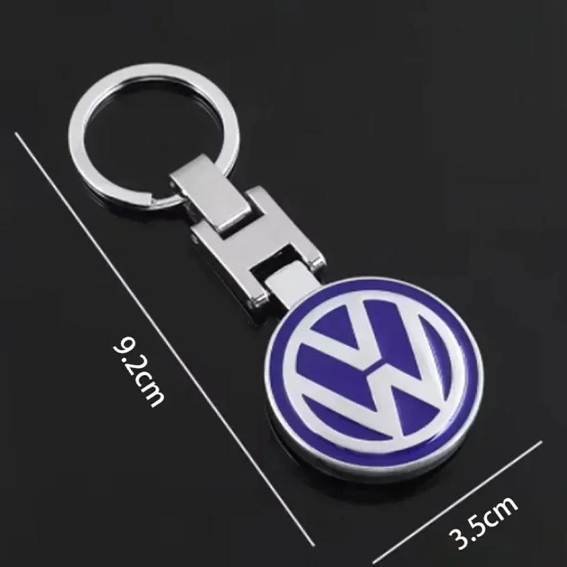 Car Wheel Center Hub Caps Sticker Metal Car Key Chain Ring For Volkswagen VW R GTI Golf 6 Amarok T5 Phaeton Teramont ID3 Tiguan