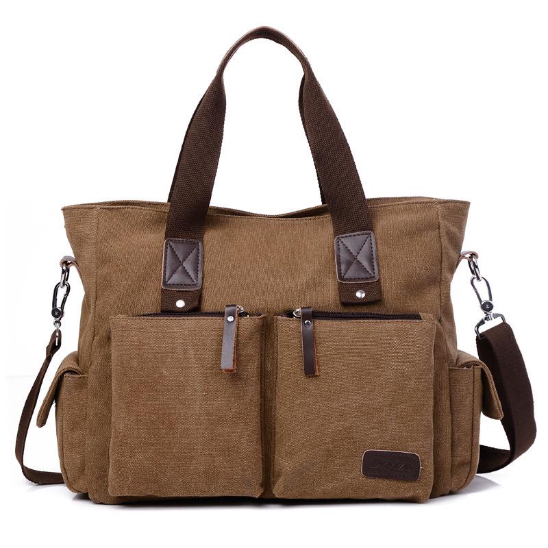 Men's Large Capacity Casual Canvas Crossbody Handbag
