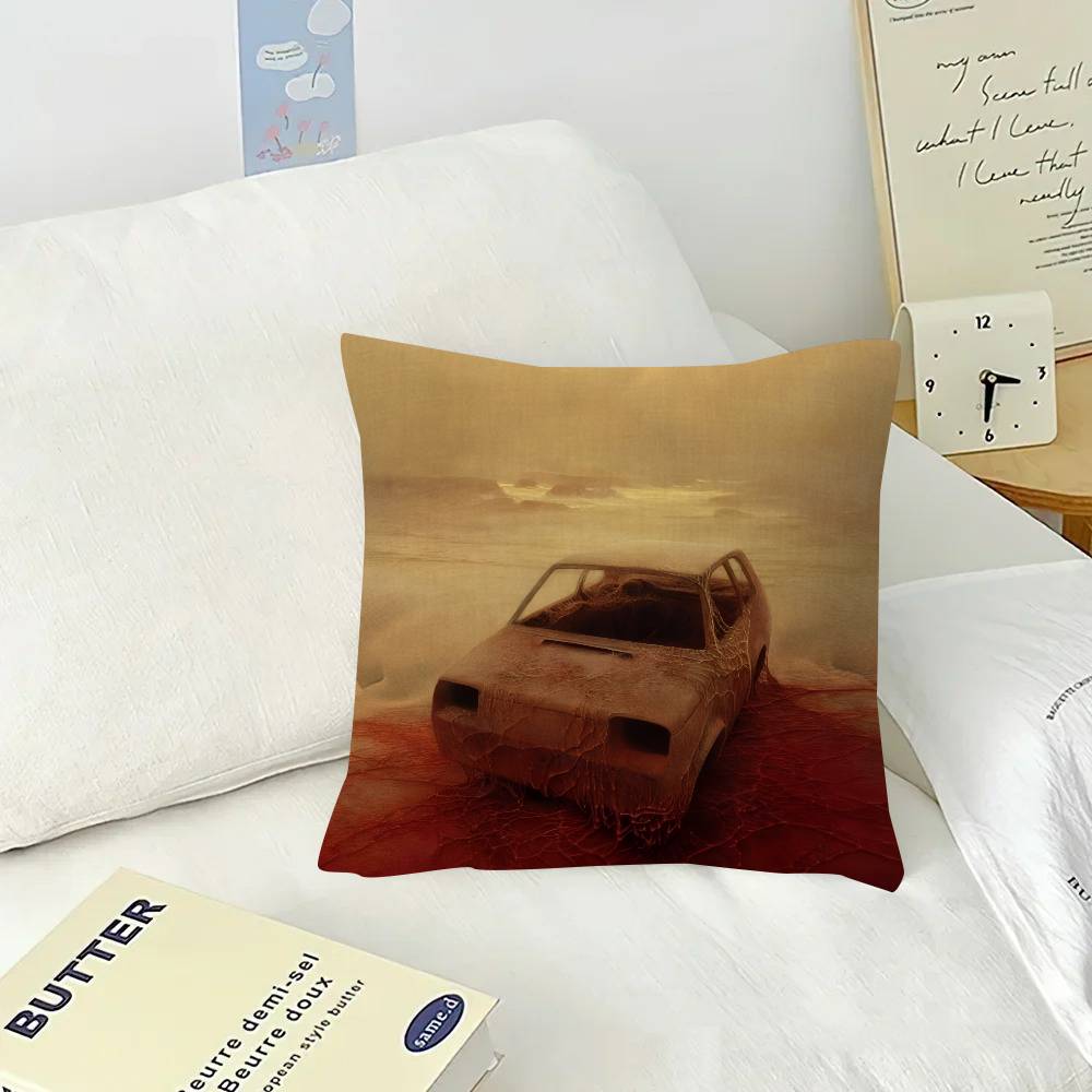 Z-ZdzislawBeksinskis Art  Pillow Covers Cartoon Sofa Decorative Home Double-sided Printing Short Plush Cute Cushion Cover