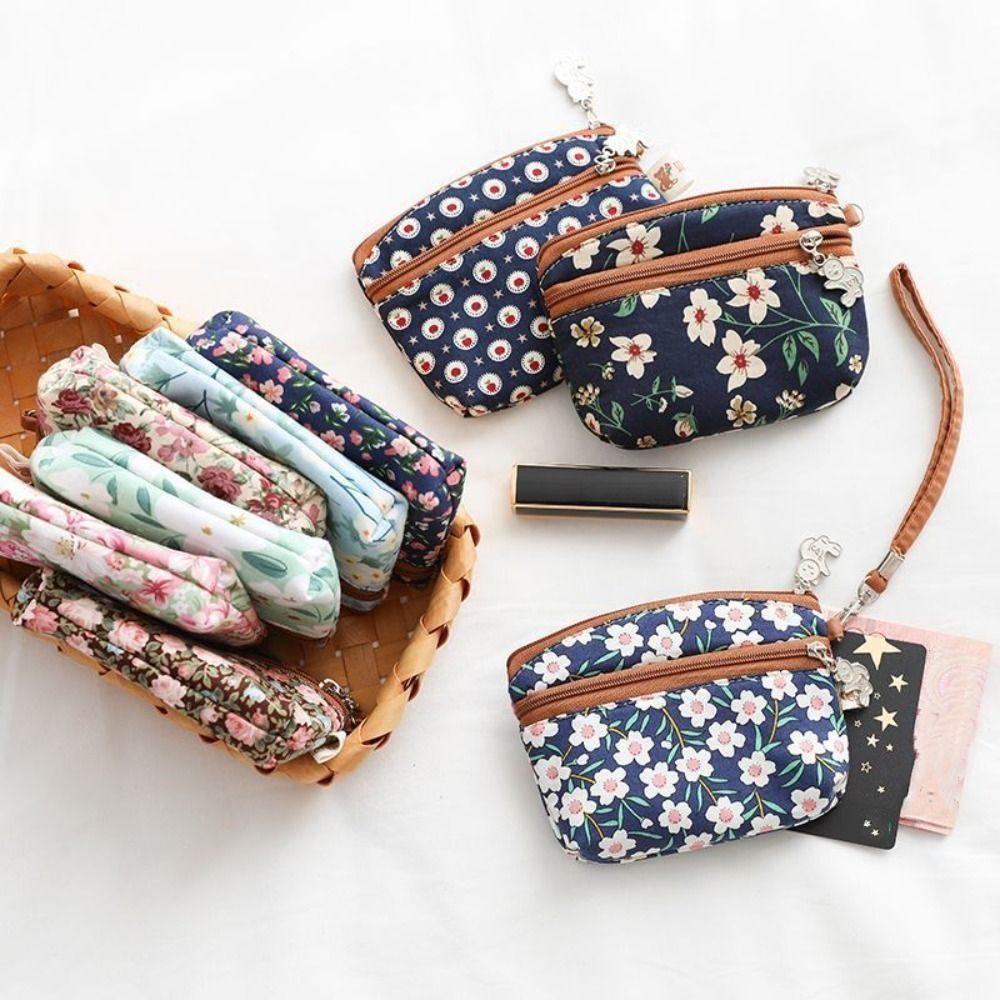 Multifuctional Small Makeup Lipstick Bag Korean Style Mini Canvas Storage Bag  Travel