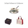 European High Quality Coffee Cups & Sauces Bohemia Blue Coffee Coffee Coffee Coffee Suite Tea Cups Set English Gift Set