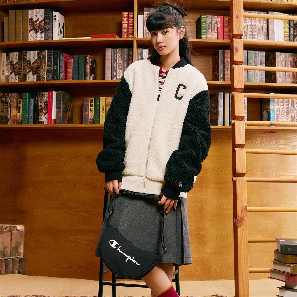 New Champion Fabric Crossbody Bag Shoulder Bag Unisex Black/Milk White/Olive Green U3CACPU60