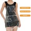 Fashionable Transparent Pvc Apron Waterproof Kitchen Home Accessories Hair Salon Washable Anti Fouling Ribbon Apron