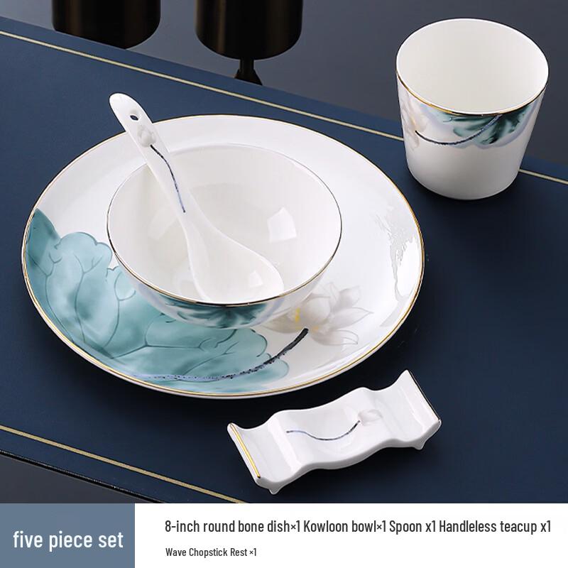 Abay Lotus Rhyme 5-Piece Dinnerware Set