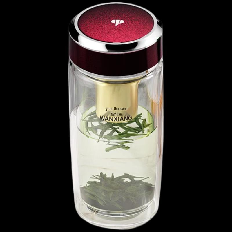 WANXIANG TV56 Titanium Silver Antibacterial Portable Car Tea Infuser Mug
