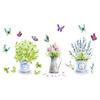 DIY Wall Stickers Home Decor Potted Flower Butterfly Kitchen Window Bathroom Decals