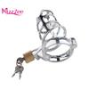 Mizz Zee Penis Sorgfältige Verarbeitung Keuschheitsgürtel Polieren Keuschheitsgürtel für Männer aus Edelstahl