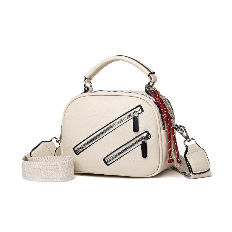 

Новая женская средняя сумка для мамы большой вместимости модная плечевая портативная сумка-мессенджер повседневная женская сумка белый