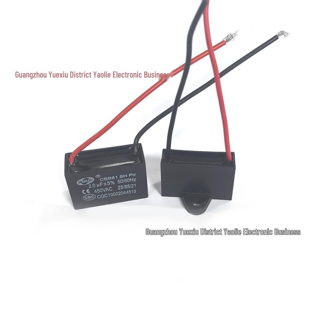 Universeller 450VAC 2,2µF SENJU CBB61 Anlaufkondensator für Deckenventilator & Dunstabzugshaube.