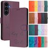 S25 FE Hülle Flip Etui für Samsung Galaxy S25 FE Klassisches Handy Brieftasche Lederhülle S25FE SM-S731B Coque Kartenfach Rückseite
