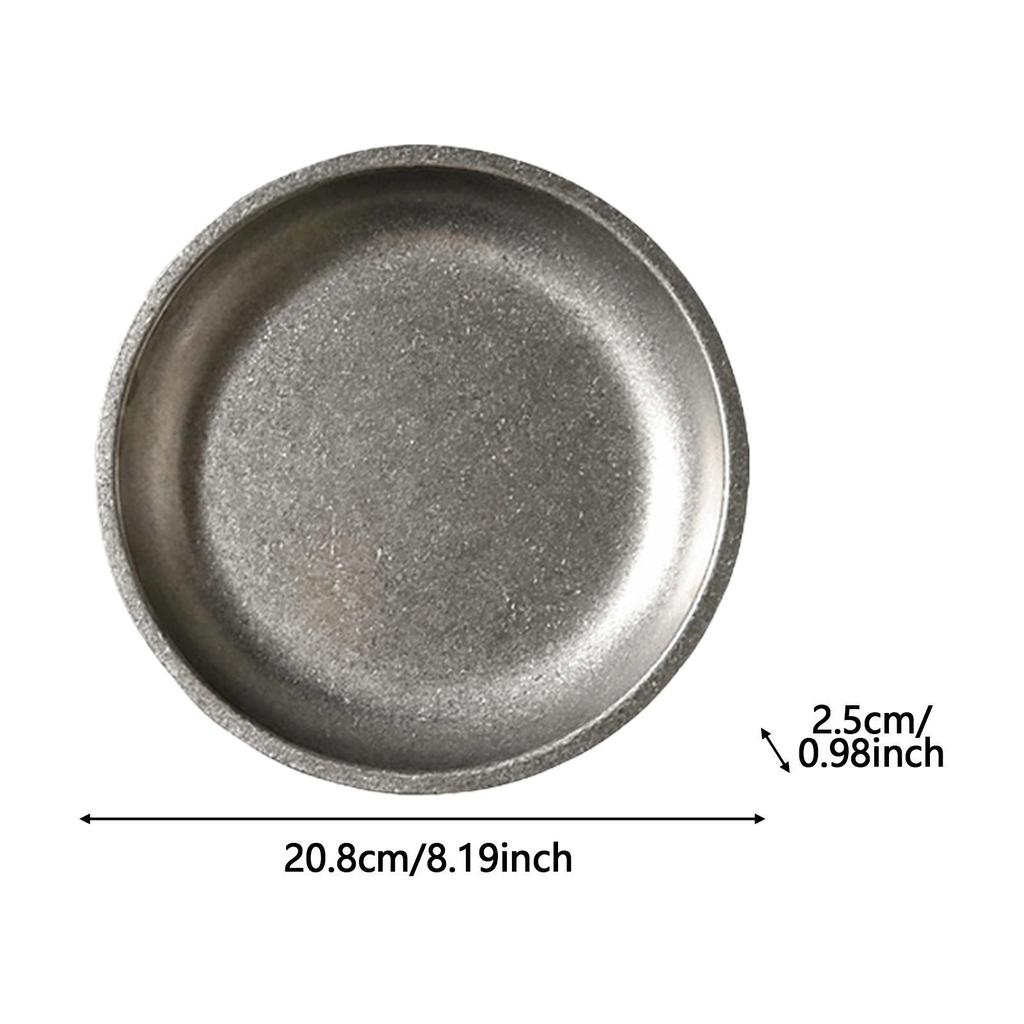 Round Dish Salad Plate Reusable Multipurpose Decorative Seasoning Vintage for