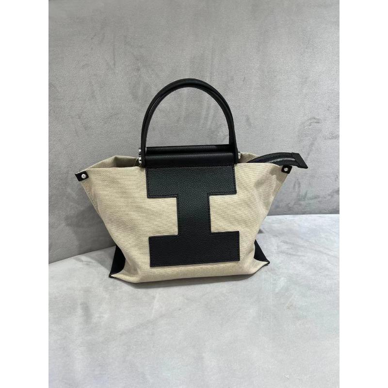 Niche bag canvas bag women's simple texture large capacity bag shopping bag