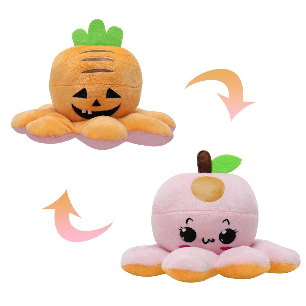 Reversible Octopus Plushie Toy Animal Stuffed Doll Birthday Gift For Kids