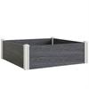 Vinyl Raised Garden Bed Kit 3 X 3 X 1ft Modular Elevated Garden Box With Slotting Legs And Open Bottom Dark Grey