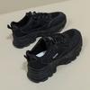 CRLAYDK 2024 New Women's Chunky Sneakers Lace Up Platform Mesh Walking Shoes Fashion Casual Wedge Sport Dad Running Tennis