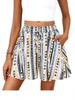 Women's Flowy High Waist Wide Leg Ruffle Midi Skirt for Spring/Summer Beach Vacation