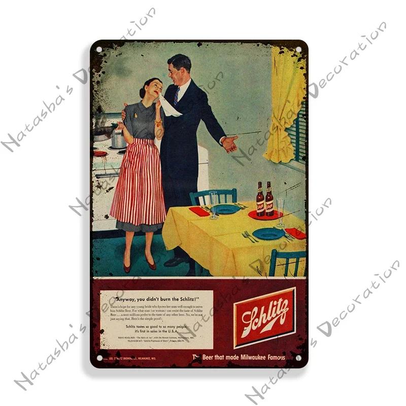 Beer Decorative Plate Bar Industrial Decoration Old Retro Poster Home Bar Cafe Club Wall Metal Plate Classic Wall Metal Signs